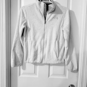 The North Face white fur jacket